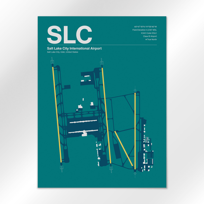 SLC | Salt Lake City - Mid - Century Moss - 18×24" - No Frame