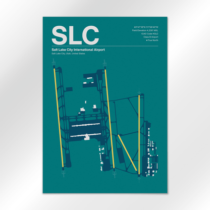 SLC | Salt Lake City - Mid - Century Moss - A3 - No Frame