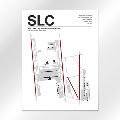 SLC | Salt Lake City - Mid - Century Modern - 18×24" - No Frame