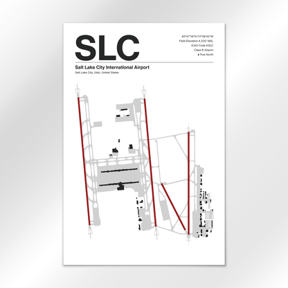 SLC | Salt Lake City - Mid - Century Modern - 24×36" - No Frame