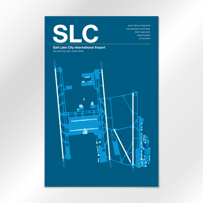 SLC | Salt Lake City - Skyline Blue - 12×18" - No Frame
