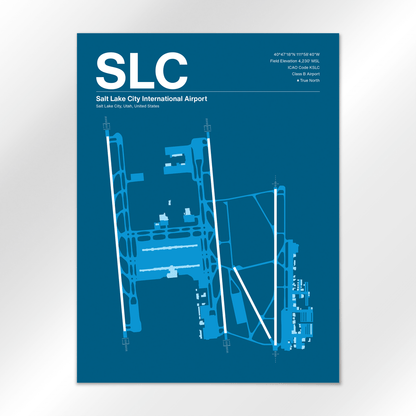 SLC | Salt Lake City - Skyline Blue - 18×24" - No Frame
