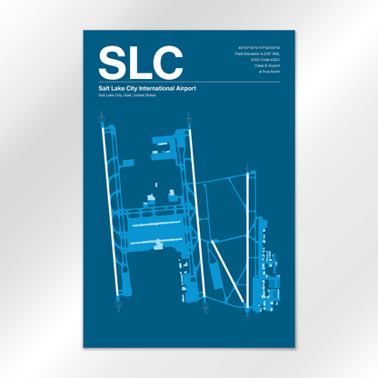 SLC | Salt Lake City - Skyline Blue - 24×36" - No Frame