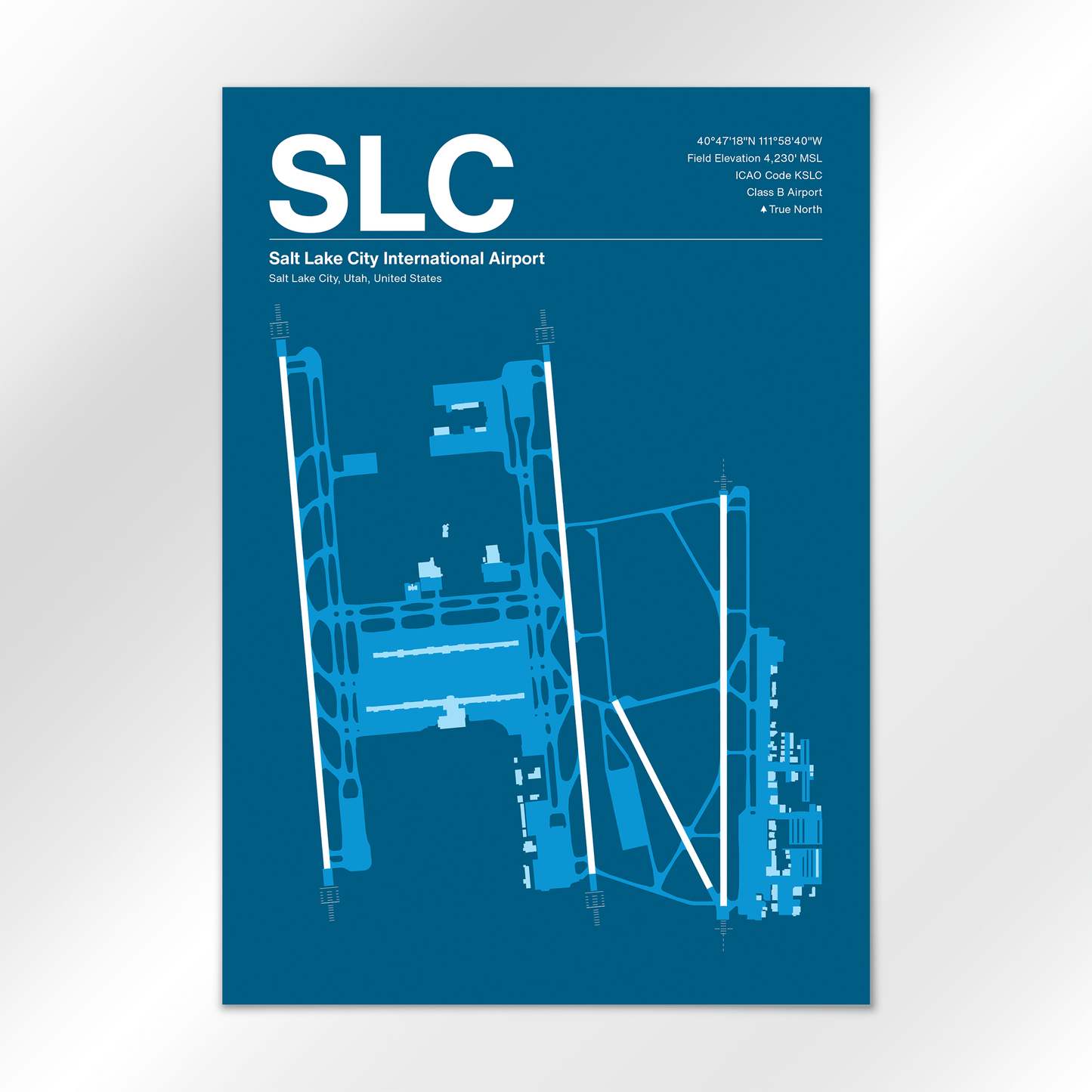 SLC | Salt Lake City - Skyline Blue - A1 - No Frame