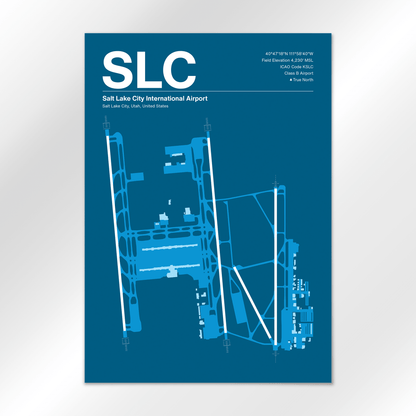 SLC | Salt Lake City - Skyline Blue - A2 - No Frame