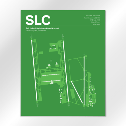 SLC | Salt Lake City - Overland Green - 16×20" - No Frame