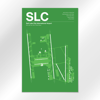 SLC | Salt Lake City - Overland Green - 24×36" - No Frame