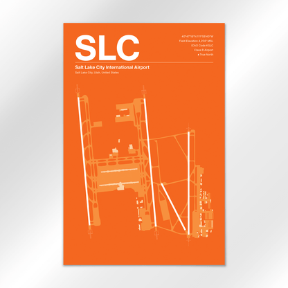 SLC | Salt Lake City - Sunset Orange - 24×36" - No Frame