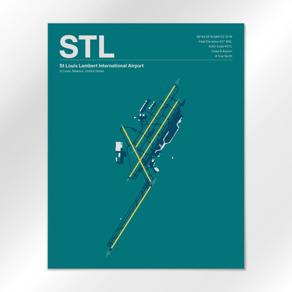 STL | St Louis - Mid - Century Moss - 16×20" - No Frame