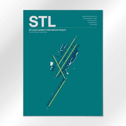 STL | St Louis - Mid - Century Moss - 18×24" - No Frame