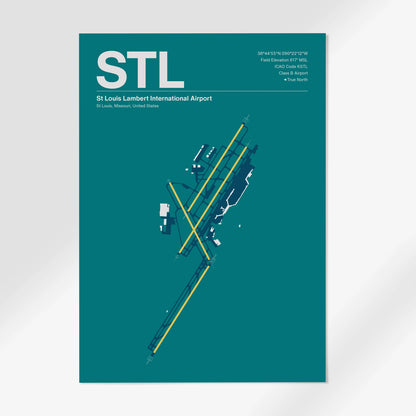 STL | St Louis - Mid - Century Moss - A1 - No Frame