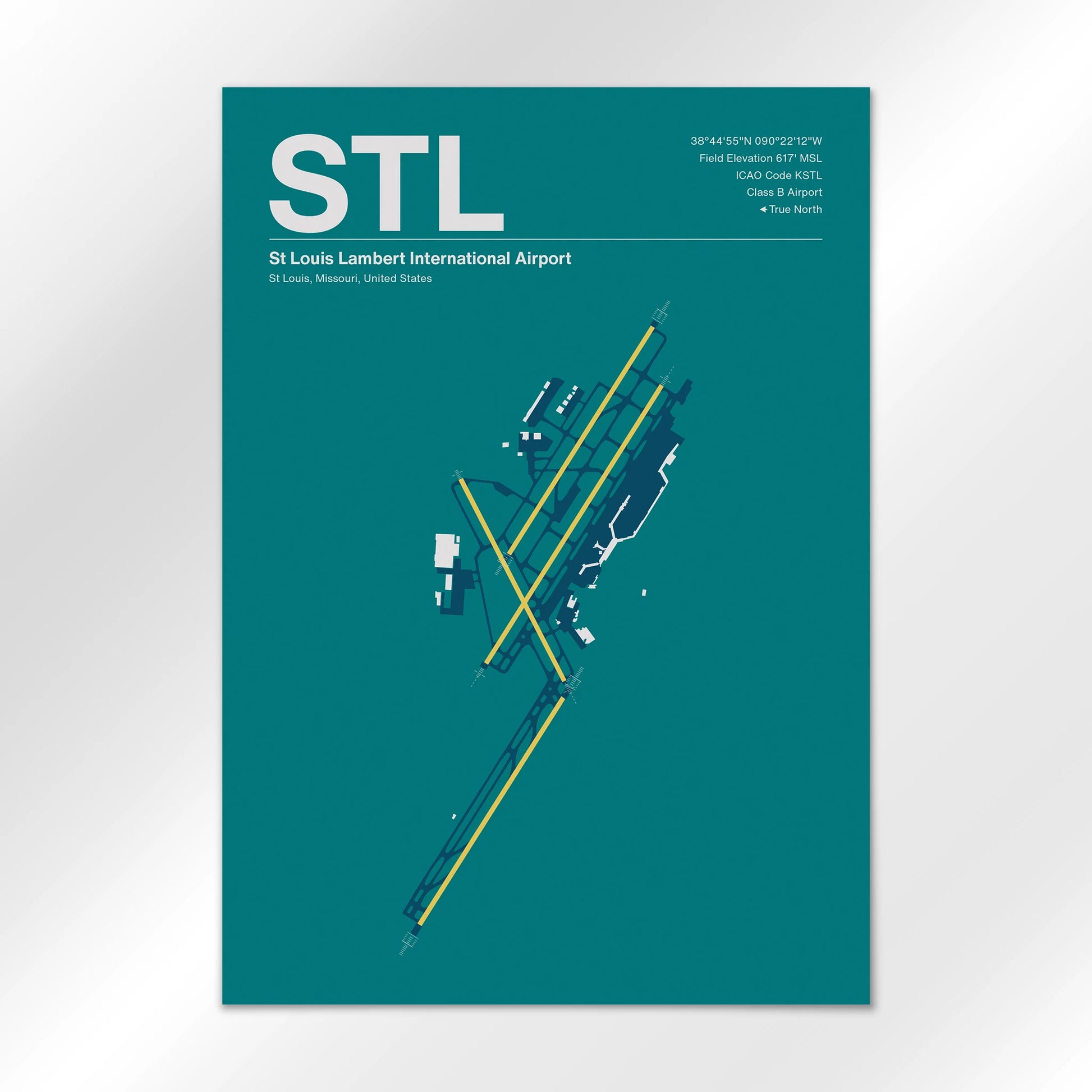 STL | St Louis - Mid - Century Moss - A1 - No Frame