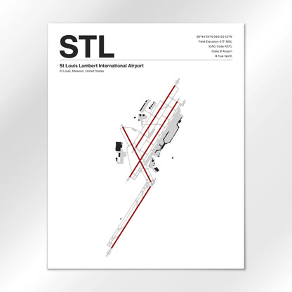 STL | St Louis - Mid - Century Modern - 16×20" - No Frame