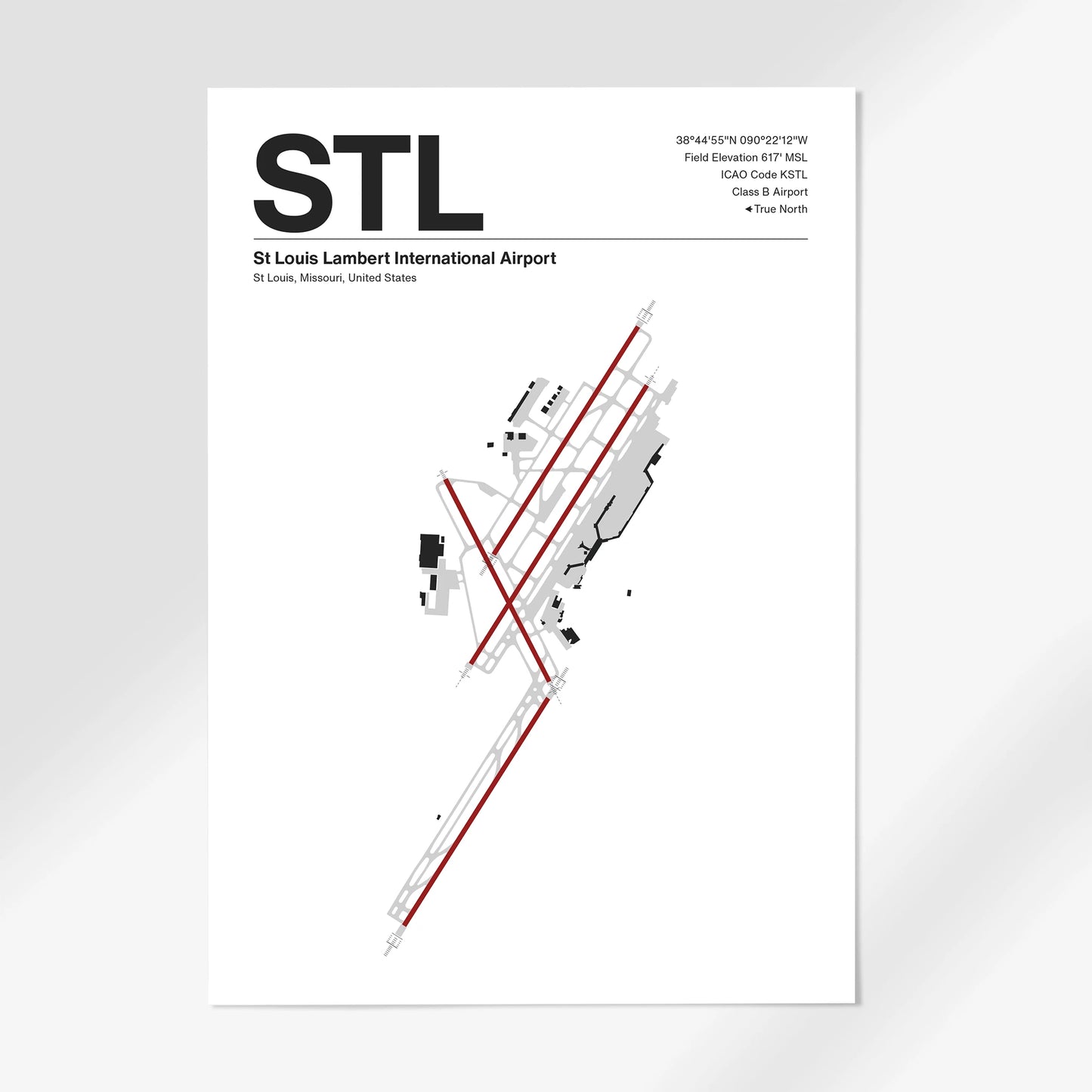 STL | St Louis - Mid - Century Modern - A1 - No Frame