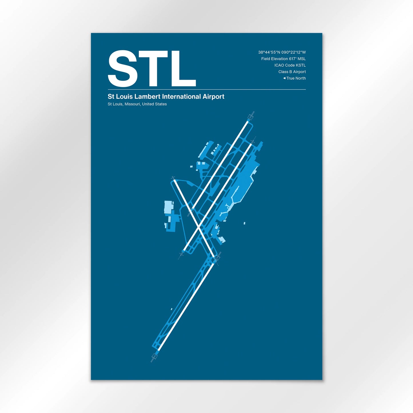 STL | St Louis - Skyline Blue - 12×18" - No Frame