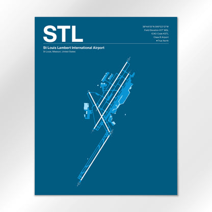 STL | St Louis - Skyline Blue - 16×20" - No Frame