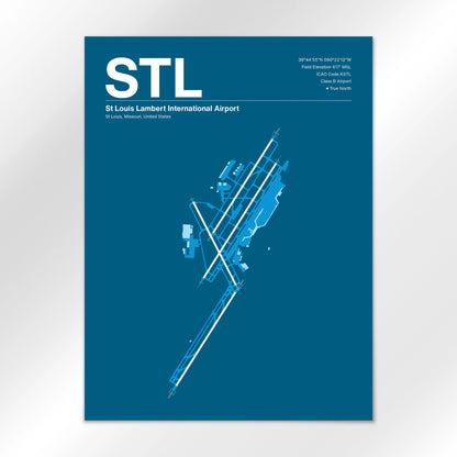 STL | St Louis - Skyline Blue - 18×24" - No Frame