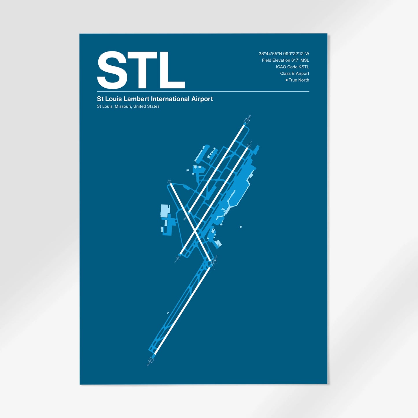 STL | St Louis - Skyline Blue - A1 - No Frame