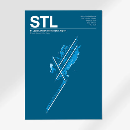 STL | St Louis - Skyline Blue - A1 - No Frame