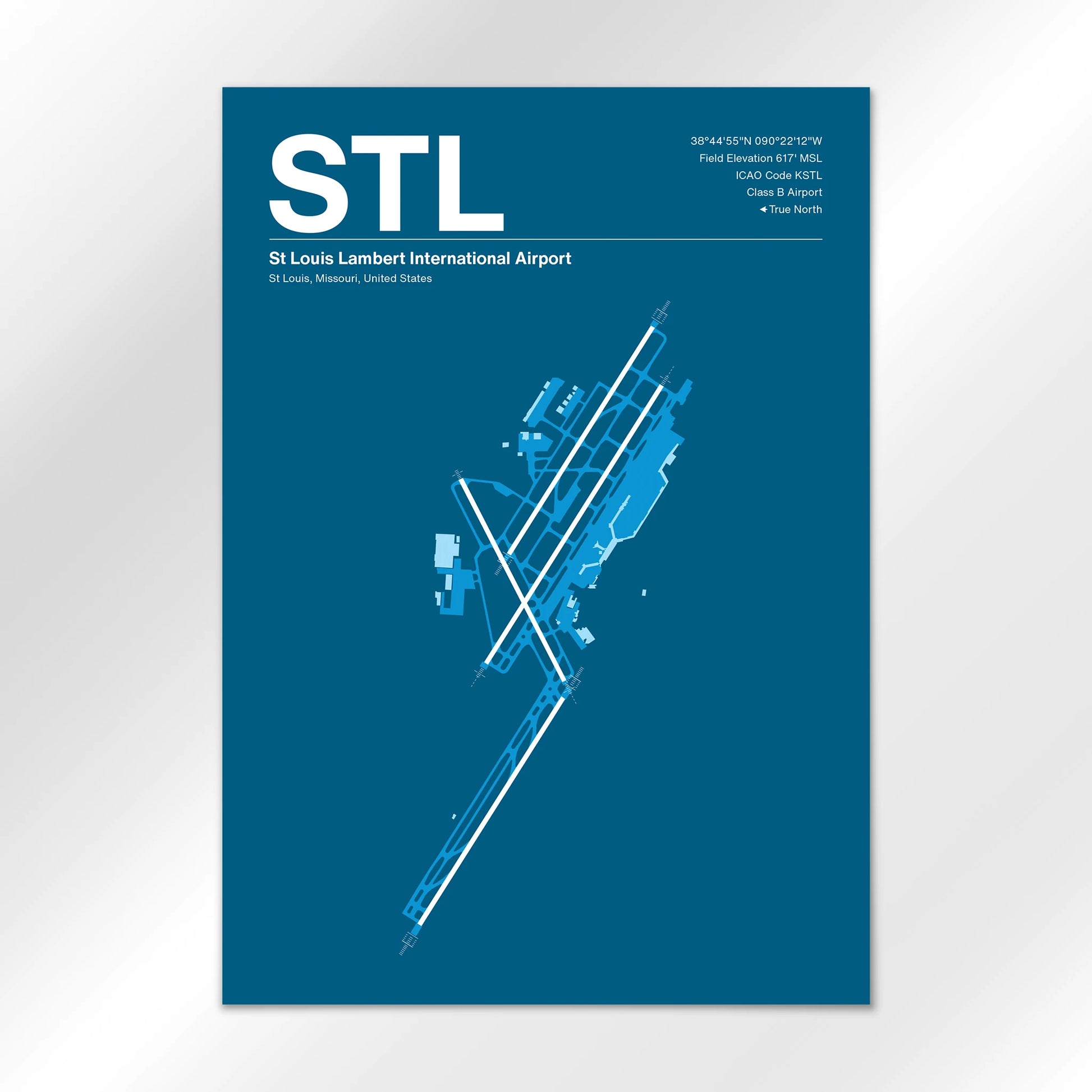 STL | St Louis - Skyline Blue - A1 - No Frame