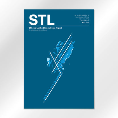 STL | St Louis - Skyline Blue - A1 - No Frame