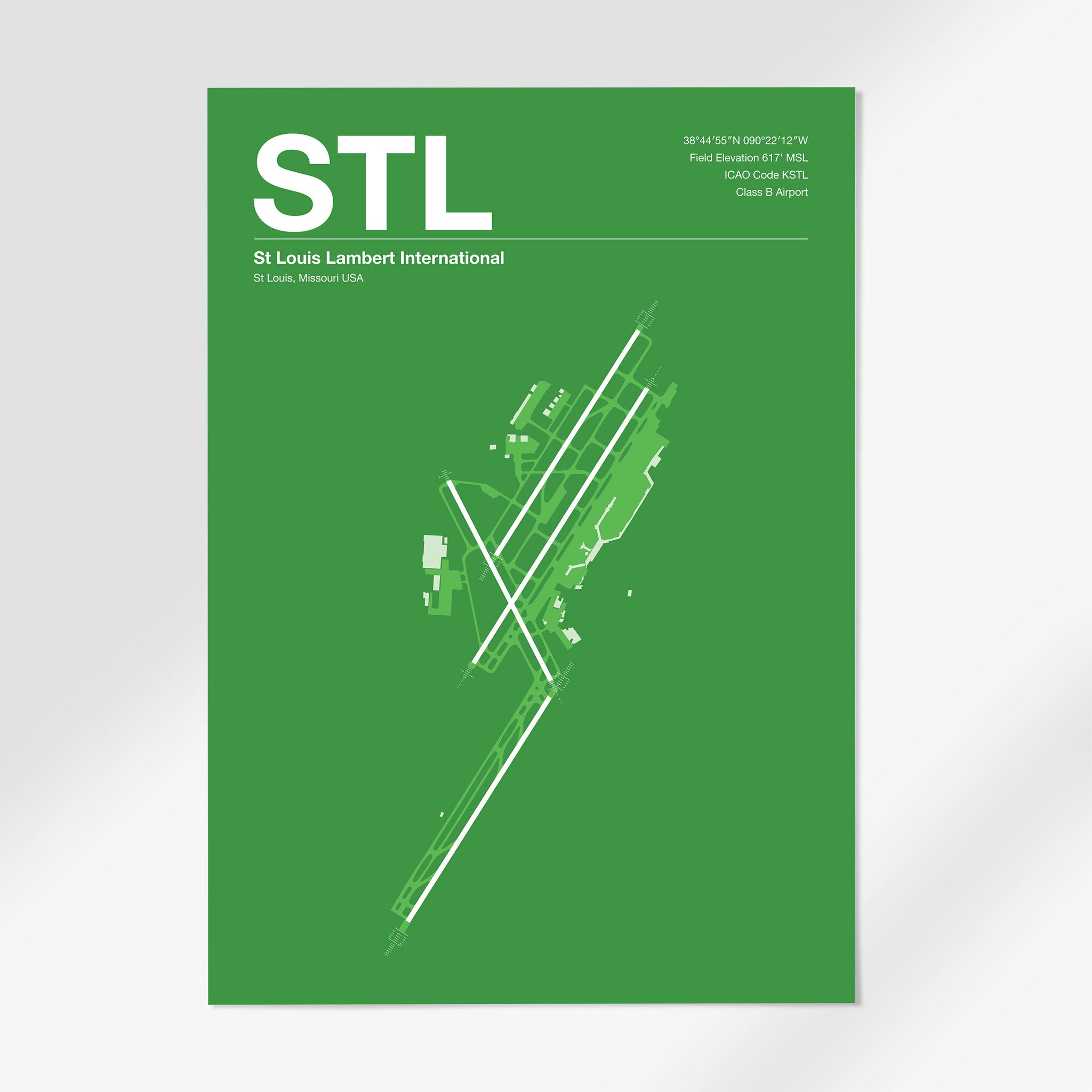 STL | St Louis - 12×18" - Overland Green - No Frame