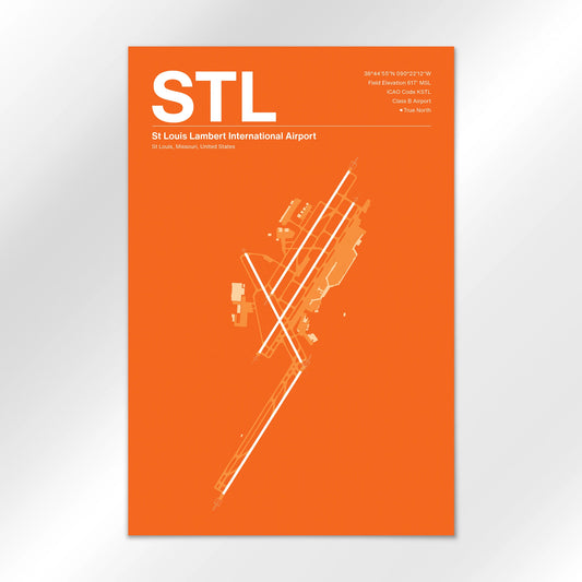 STL | St Louis - Sunset Orange - 12×18" - No Frame