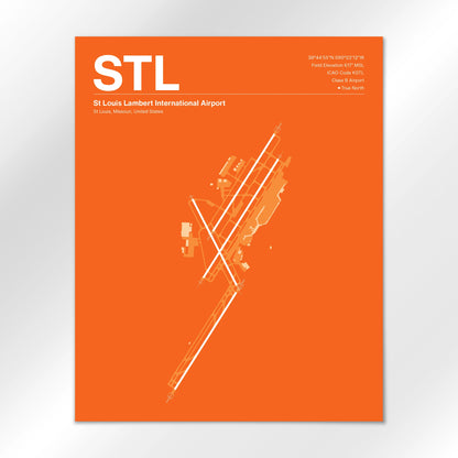 STL | St Louis - Sunset Orange - 16×20" - No Frame