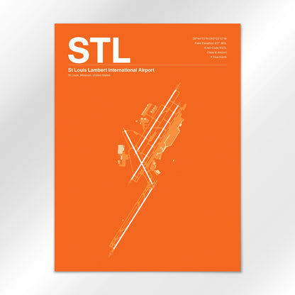 STL | St Louis - Sunset Orange - 18×24" - No Frame