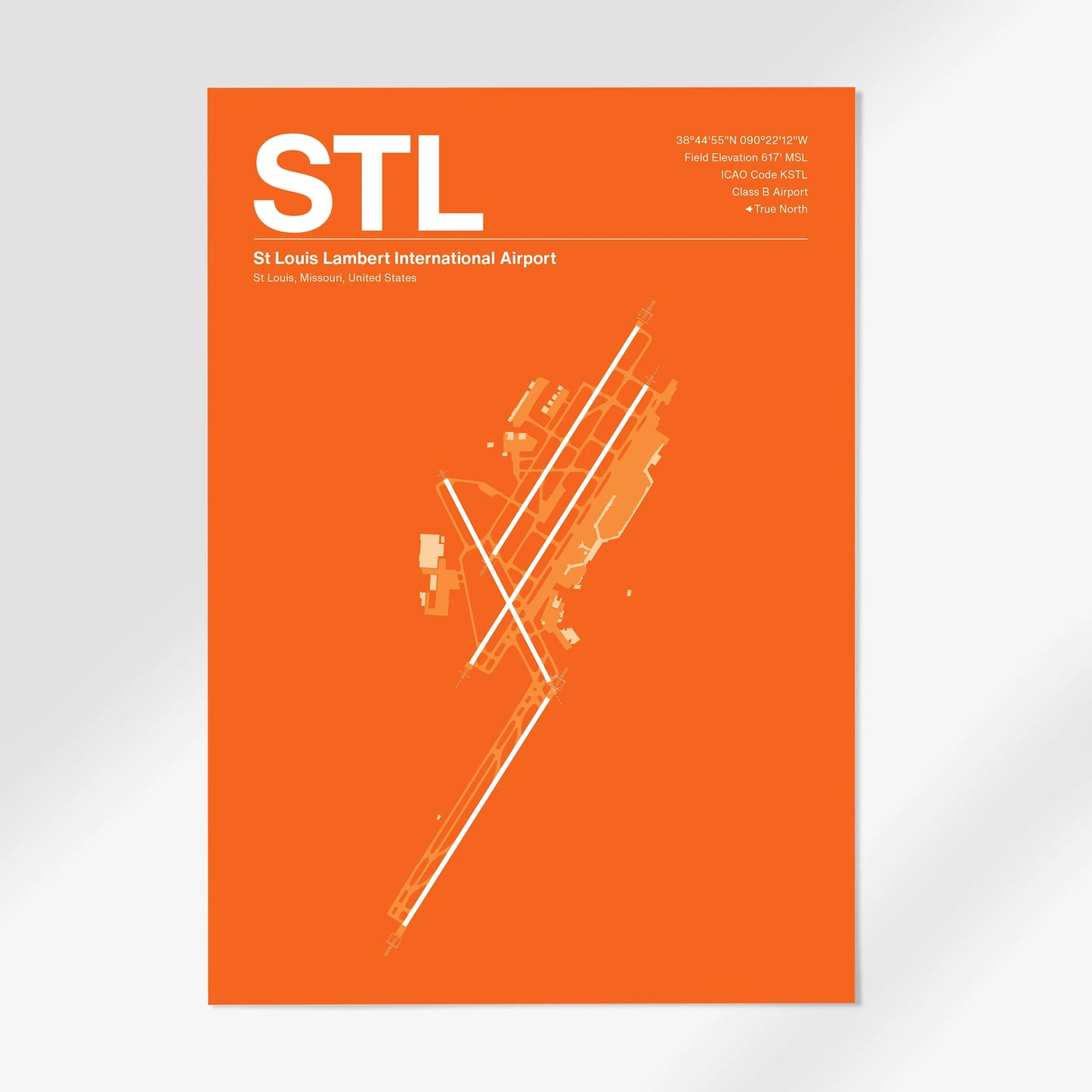 STL | St Louis - Sunset Orange - A1 - No Frame