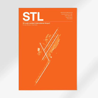 STL | St Louis - Sunset Orange - A1 - No Frame