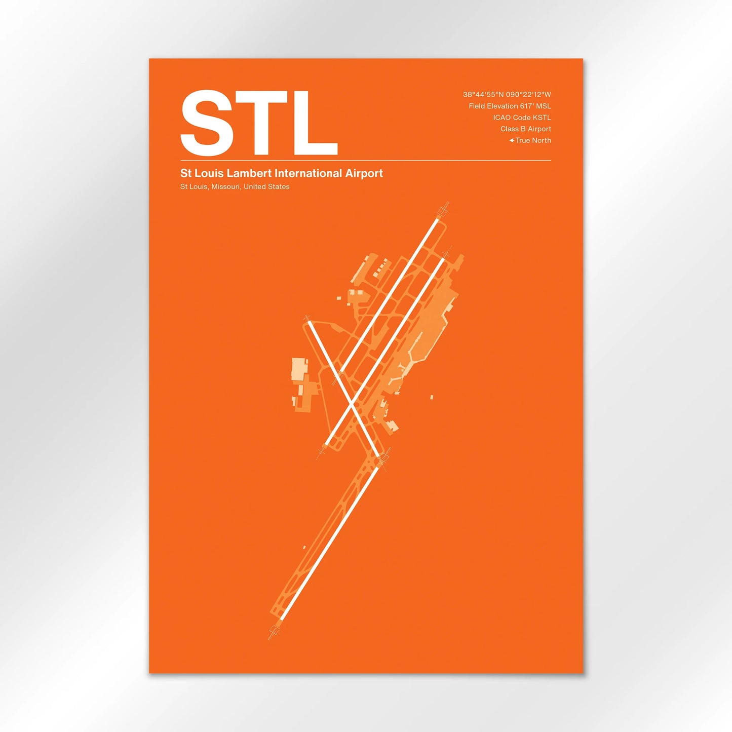 STL | St Louis - Sunset Orange - A1 - No Frame