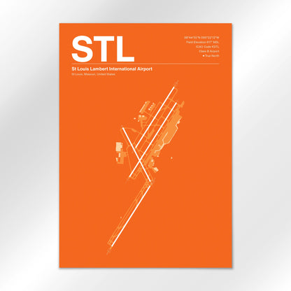 STL | St Louis - Sunset Orange - A1 - No Frame