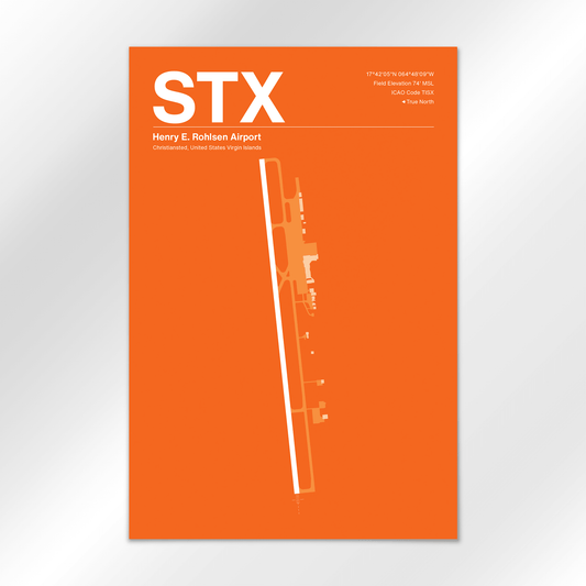 STX | Christiansted - Sunset Orange - 12×18" - No Frame