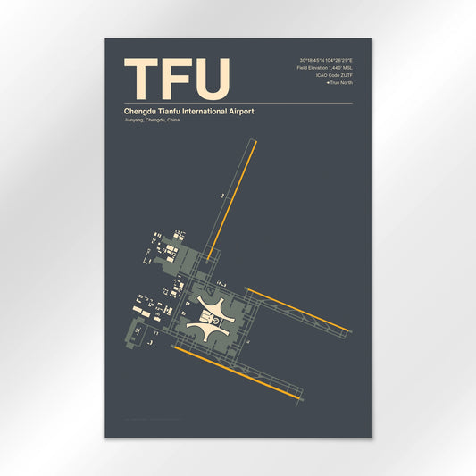 TFU | Jianyang, Chengdu - Mid - Century Slate - 12×18" - No Frame
