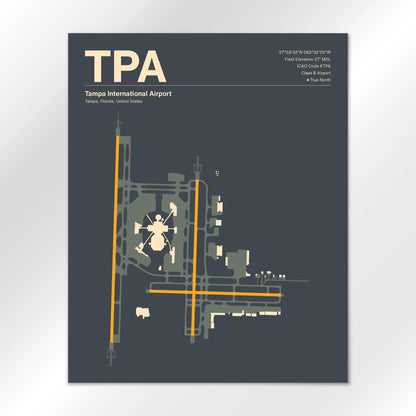TPA | Tampa - Mid - Century Slate - 16×20" - No Frame