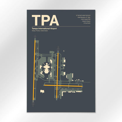 TPA | Tampa - Mid - Century Slate - 24×36" - No Frame