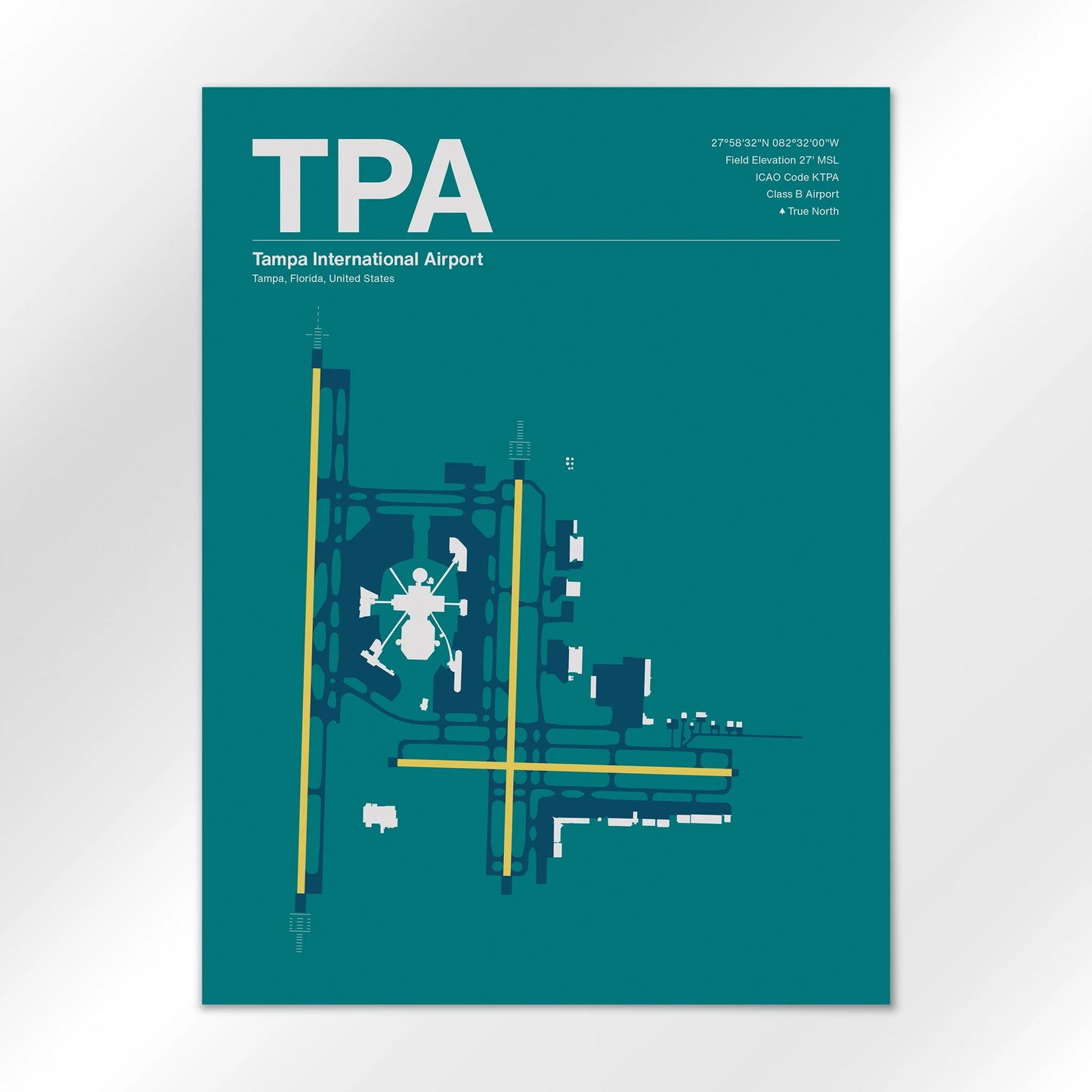 TPA | Tampa - Mid - Century Moss - 18×24" - No Frame