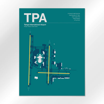 TPA | Tampa - Mid - Century Moss - 18×24" - No Frame