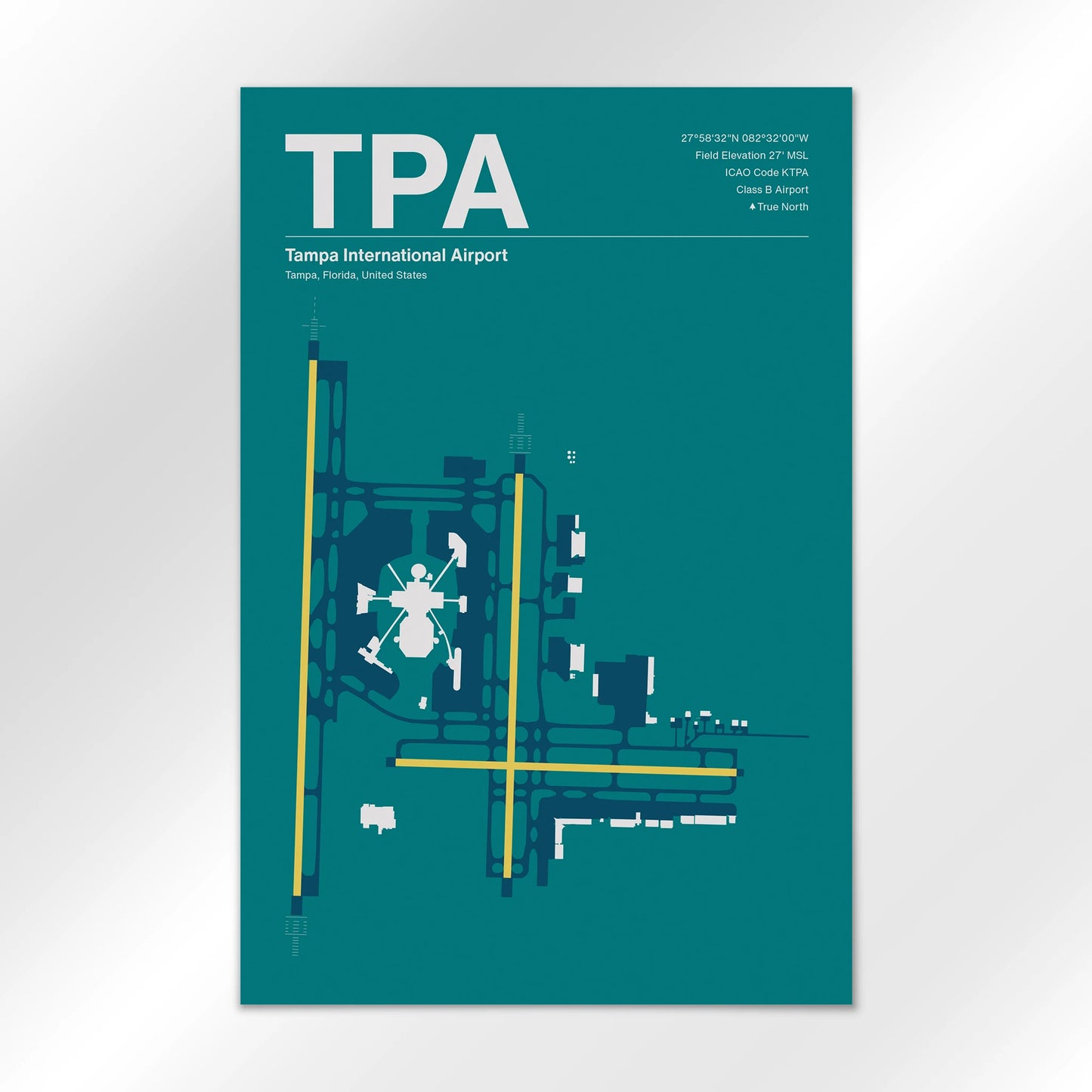 TPA | Tampa - Mid - Century Moss - 24×36" - No Frame