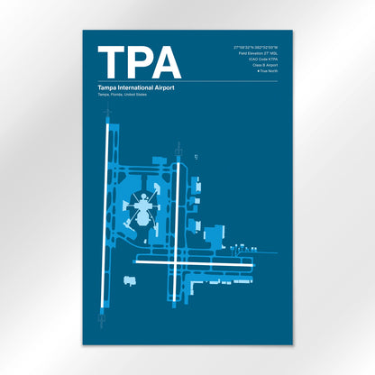 TPA | Tampa - Skyline Blue - 12×18" - No Frame