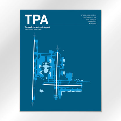 TPA | Tampa - Skyline Blue - 16×20" - No Frame