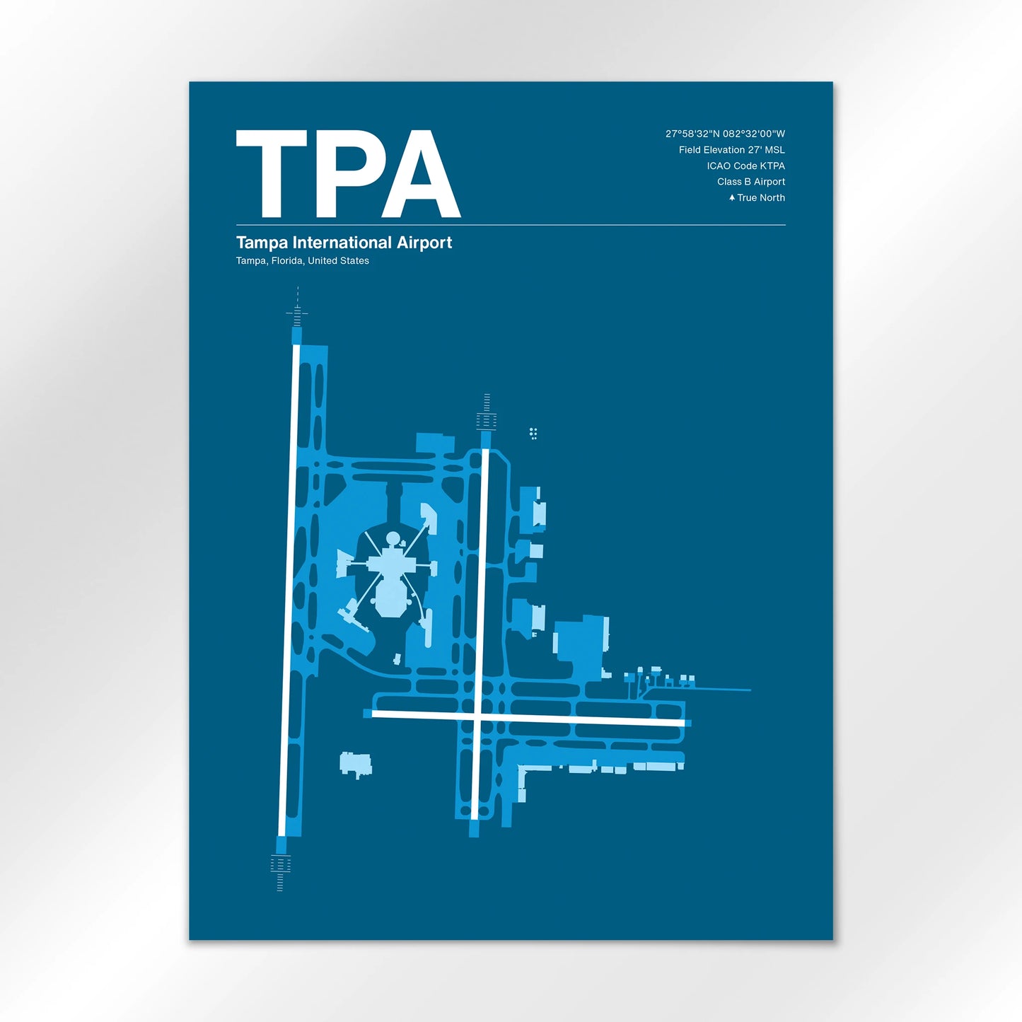 TPA | Tampa - Skyline Blue - 18×24" - No Frame