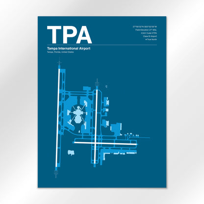 TPA | Tampa - Skyline Blue - 18×24" - No Frame
