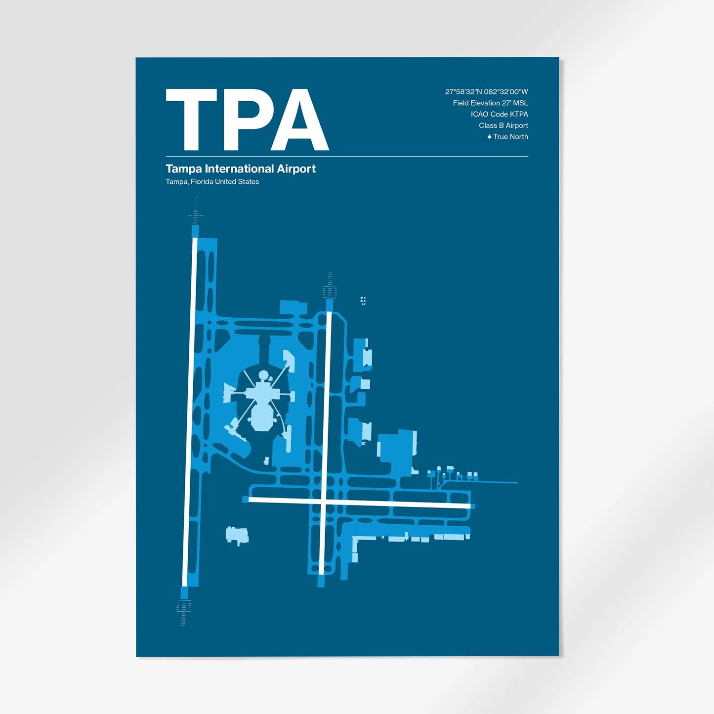 TPA | Tampa - Skyline Blue - A1 - No Frame