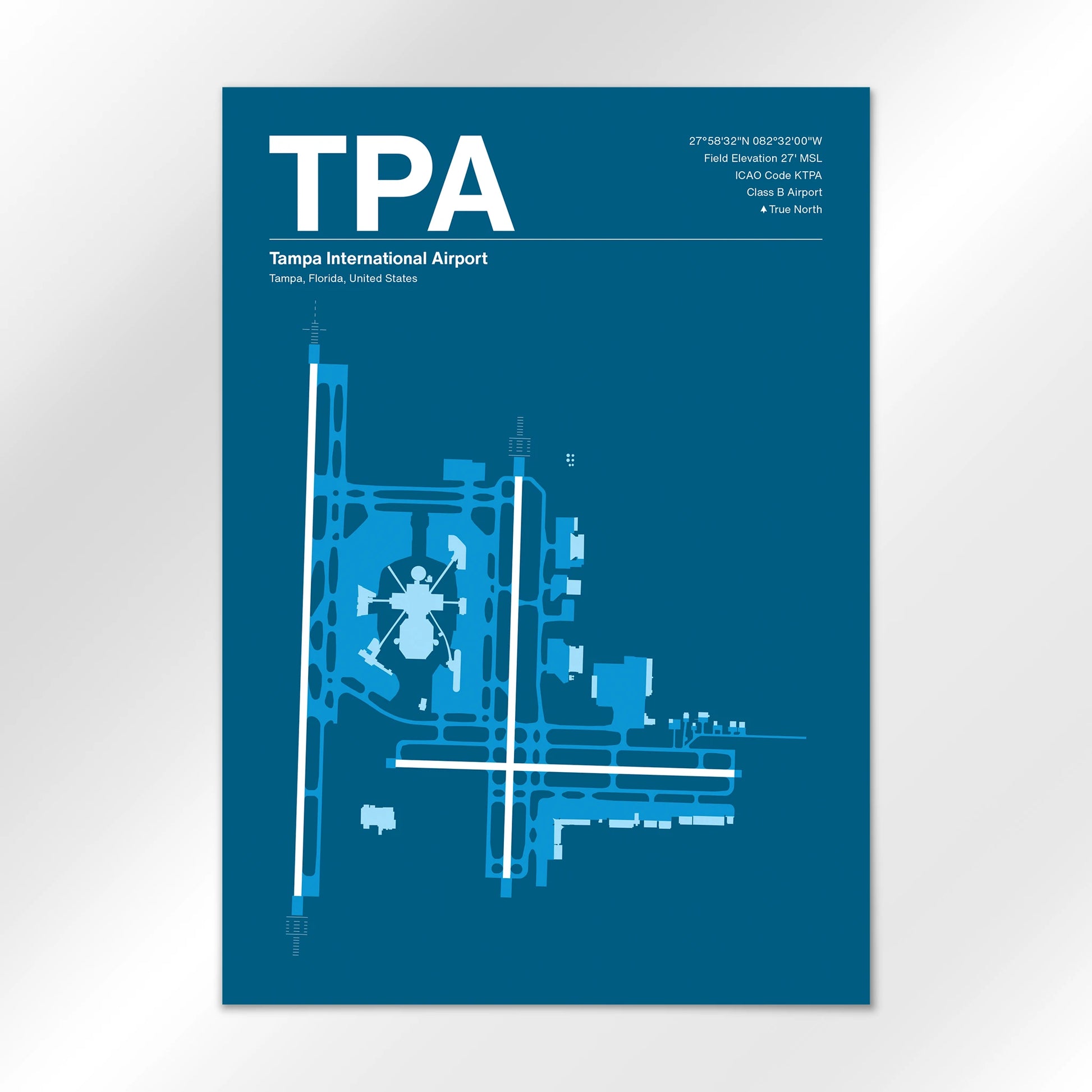 TPA | Tampa - Skyline Blue - A1 - No Frame