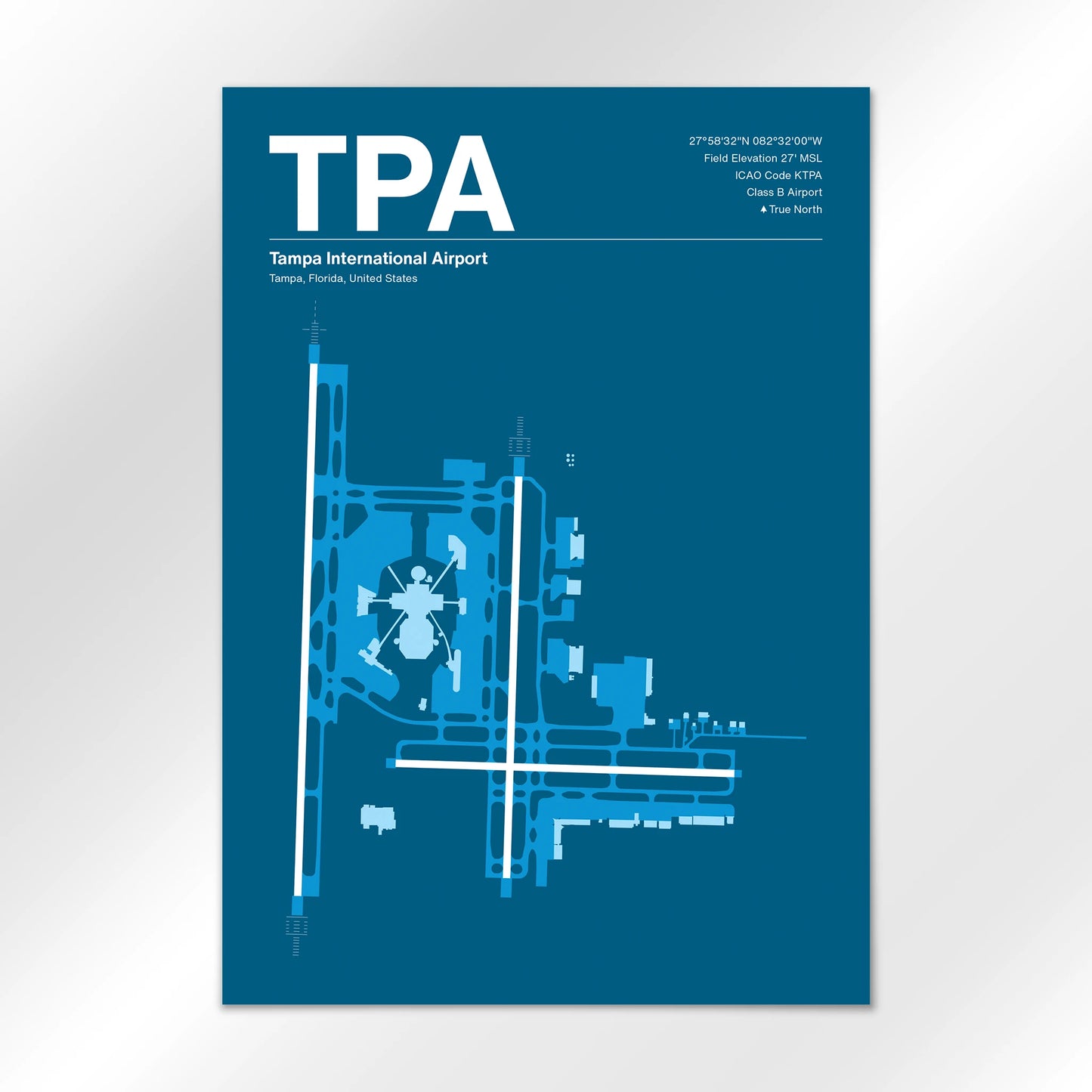 TPA | Tampa - Skyline Blue - A1 - No Frame