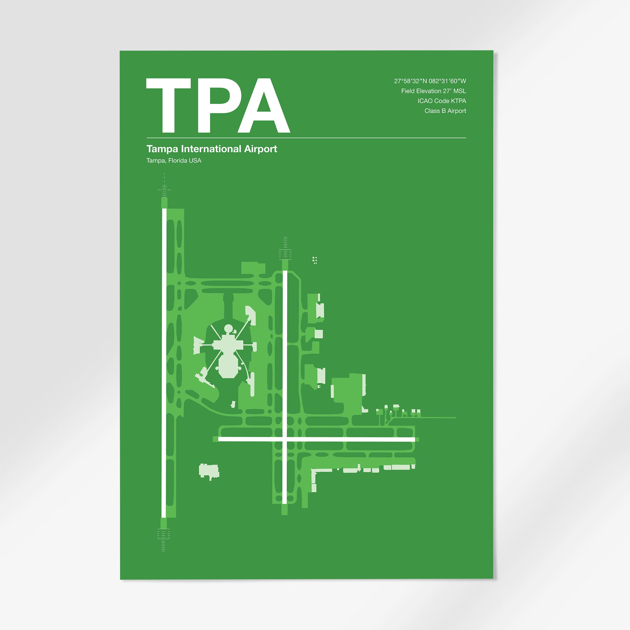 TPA | Tampa - 24×36" - Overland Green - No Frame