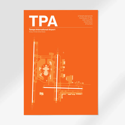 TPA | Tampa - Sunset Orange - A1 - No Frame