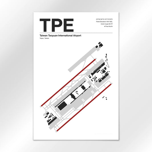 TPE | Taoyuan - Mid - Century Modern - 12×18" - No Frame
